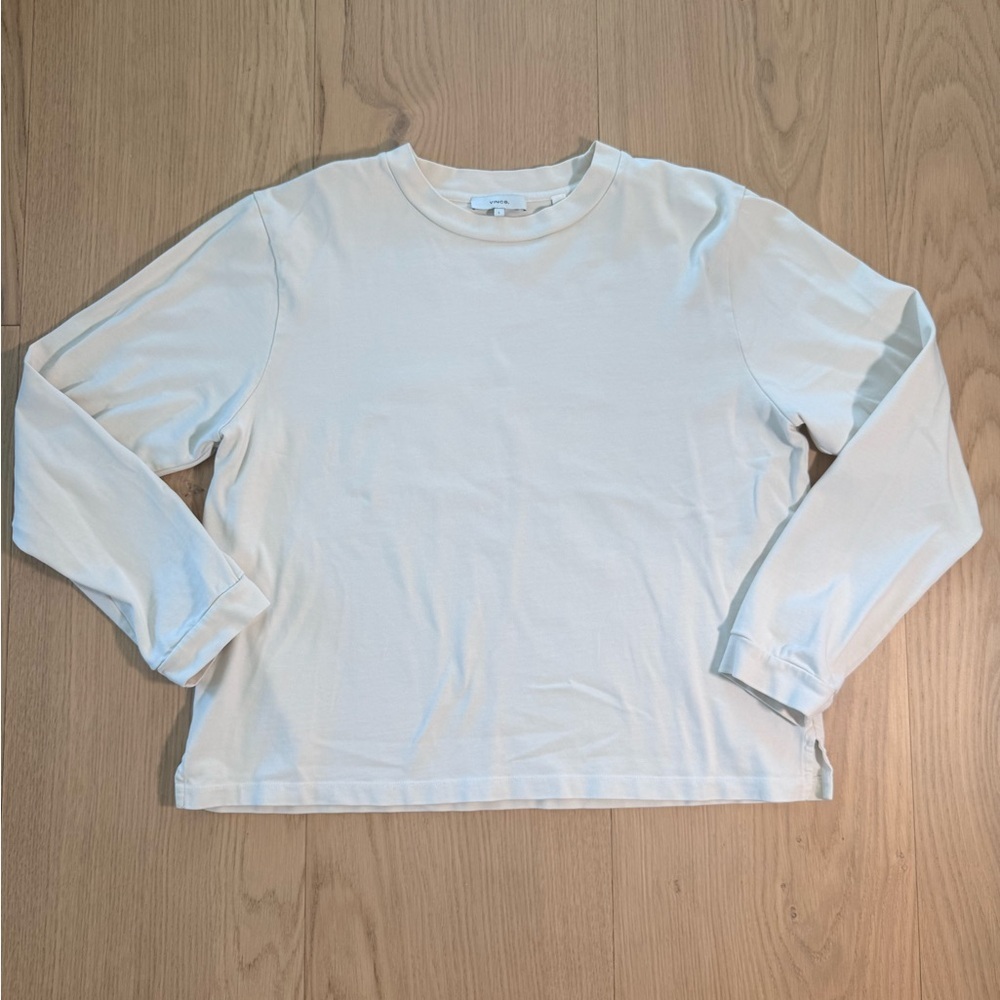 Vince Cream Long Sleeve Tee / sweatshirt- Large